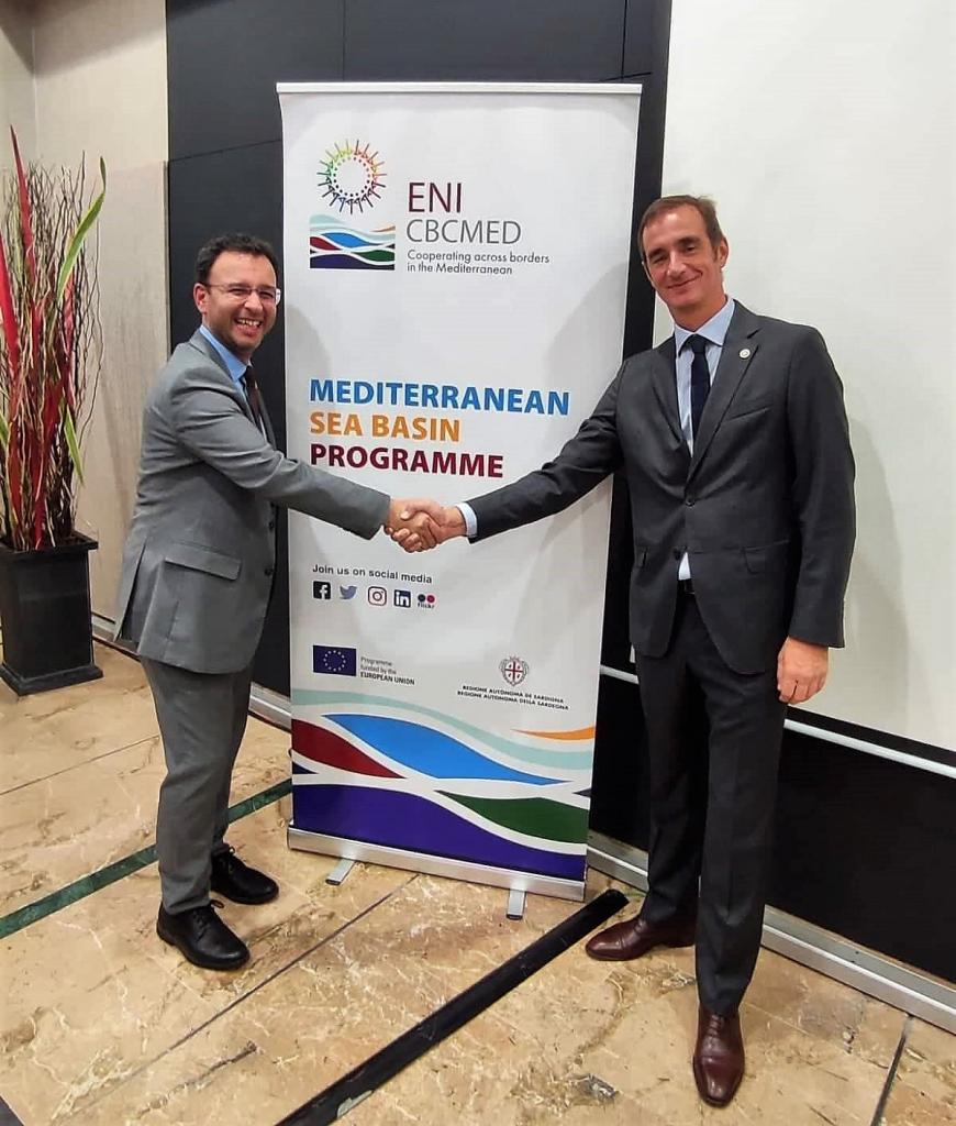 ""Gaetano Zarlenga, CUEIM Managing Director and Vincent Ernoux, Coordinator of the ENI CBC MED Programme for the Western Mediterranean chez ENI CBC MED Programme