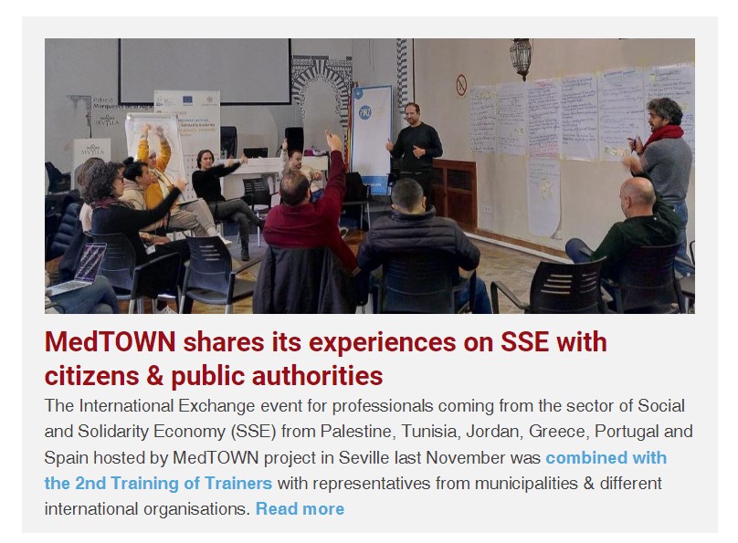 MedTOWN shares its experiences on SSE with citizens & public authorities